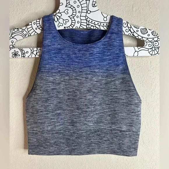 Lululemon Balance & Resist Crop Tank Midnight Navy/White/Psychic - Picture 2 of 3